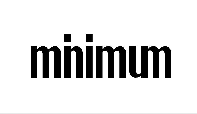 logo de la marque minimum noir et blanc
