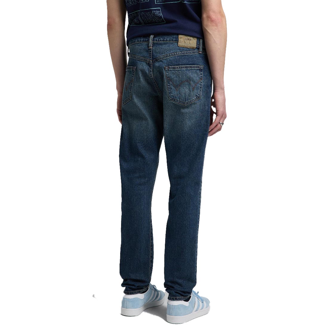 EDWIN Jean Slim Tapered Kaihara Pure Indigo Blue dark use