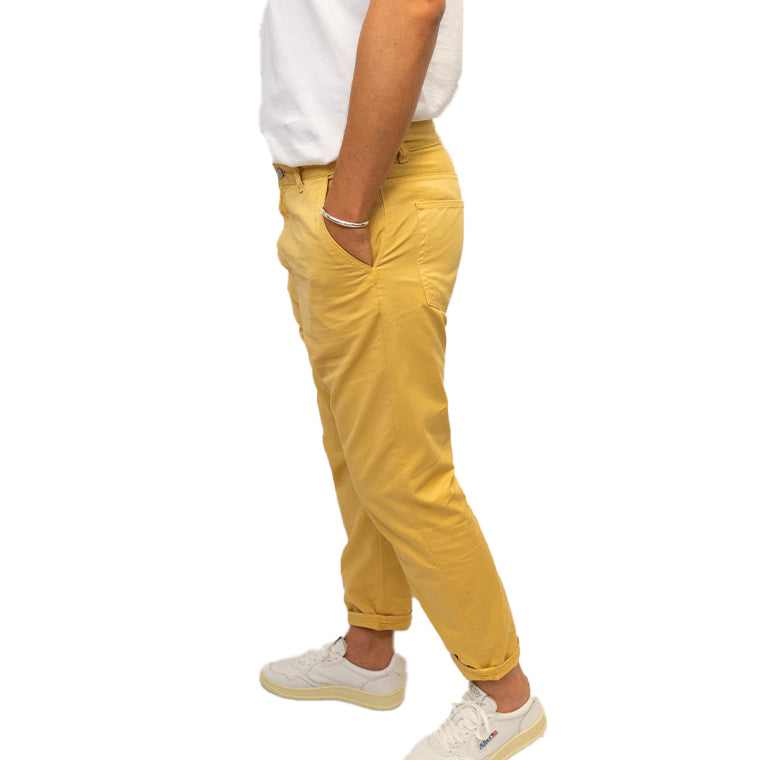 EDWIN universe pantalon cropped couleur curry