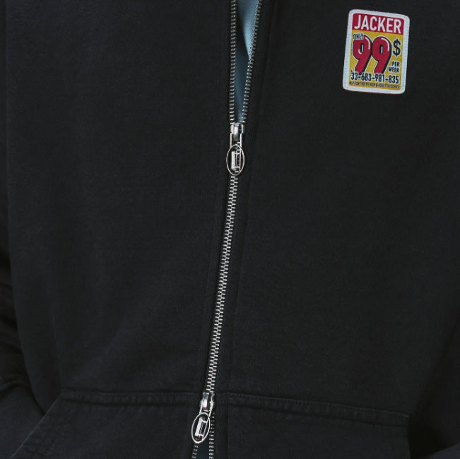 JACKER Hoodies Zip Fearless Washed