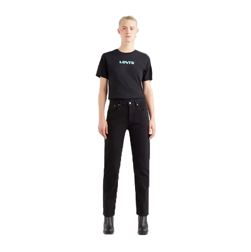 LEVI'S Jeans 501 court couleur noir vue de face - L'Adress Concept Store