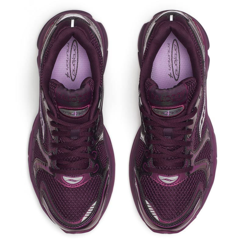 SAUCONY Baskets Progrid Triumph 4 Plum - Femme