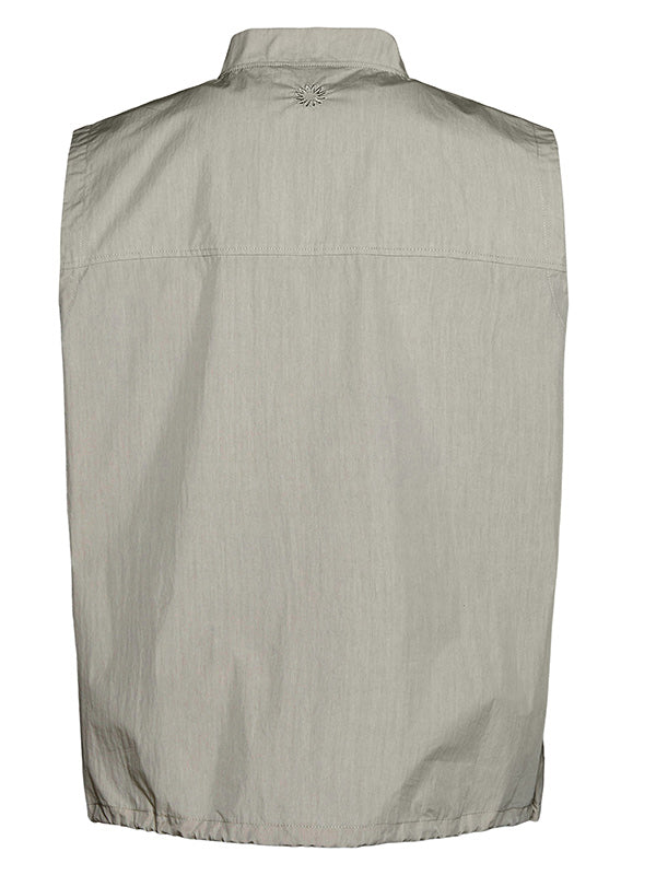 Woven vest de la marque rains couleur ciment dos